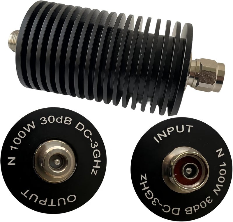 BECEN 100W N Type RF Fixed Attenuator,High Power 100 Watt DC to 3Ghz 50 Ohm Attenuator,30dB Coax Attenuators for Signal Control & Testing (100W N 30DB) - Image 3